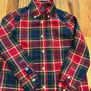 Boys Ralph Lauren holiday button down euc worn 1x. size 5t